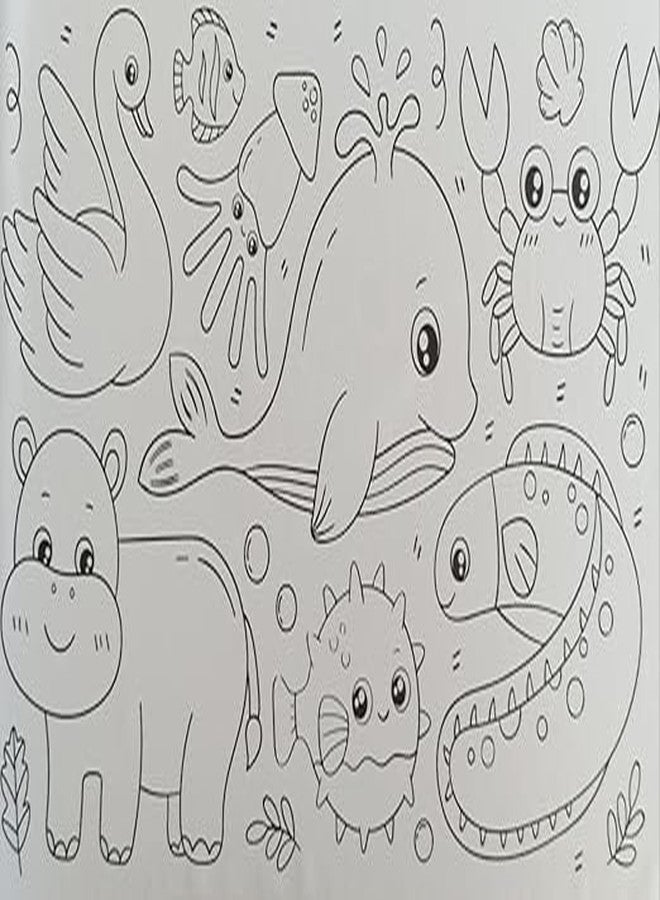 VAKRA® Giant Drawing Poster Roll for Kids - Fun Jumbo Wall Art with Cartoon Prints for Drawing Painting & Learning Activities - Image 2